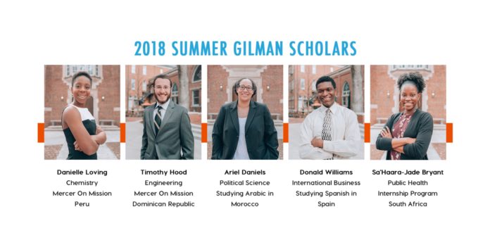 2018 Gilman Scholars