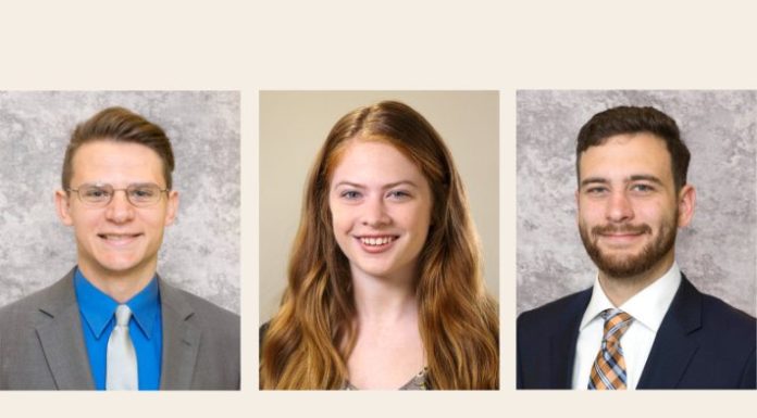 Record-Tying Three Mercerians Receive Prestigious Fulbright Awards Fulbright Scholars Aaron Scherf, Alayna Williams and David Wildes.