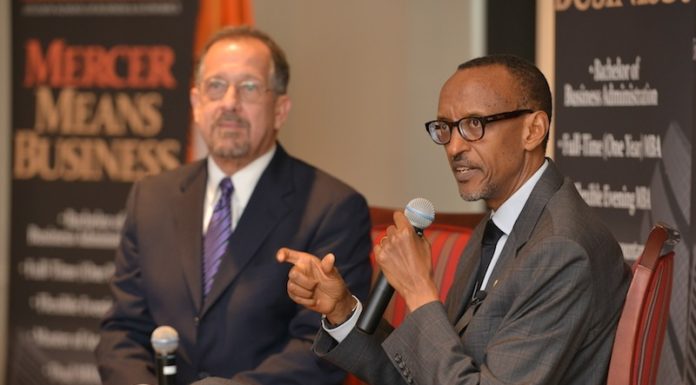 Rwandan President Paul Kagame Visits Stetson School of Business and Economics, Announces New Mercer On Mission Initiative