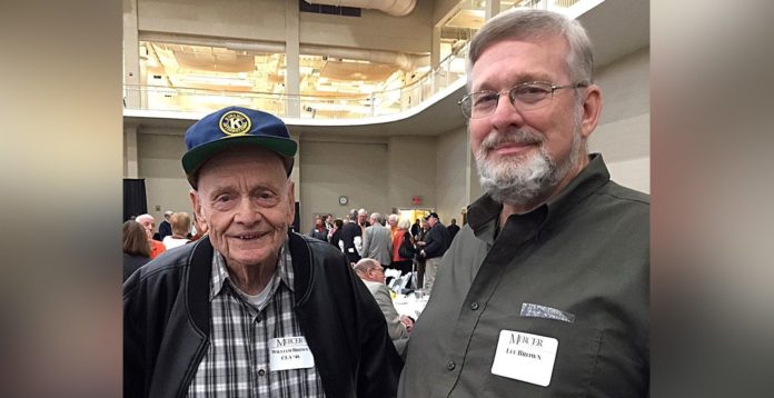 William Brown and his son, Lee, are pictured at the Homecoming Half Century Club Brunch in November.