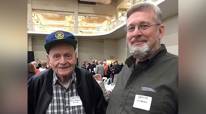 Mercer Memories: William O. Brown, CLA ’46 William Brown and his son, Lee, are pictured at the Homecoming Half Century Club Brunch in November.
