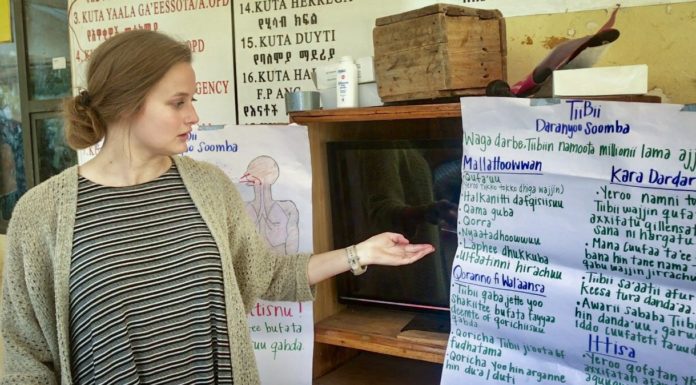 Mercer alumna empowers girls while serving as Peace Corps health educator in Ethiopia Kaitlyn Koontz teaches about tuberculosis