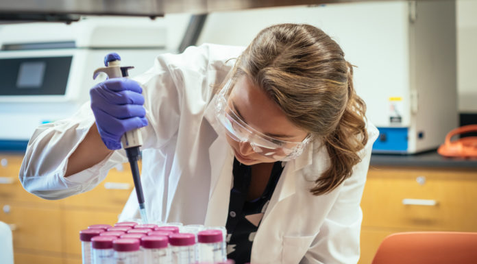 Mercer Engineering No. 1 in Goldwater Scholars Goldwater Scholar Michelle Graham works in the lab.