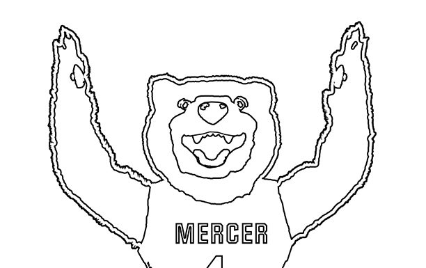 Fun Friday: Downloadable Mercer Coloring Sheets | Round 1 Touchdown Toby coloring sheet