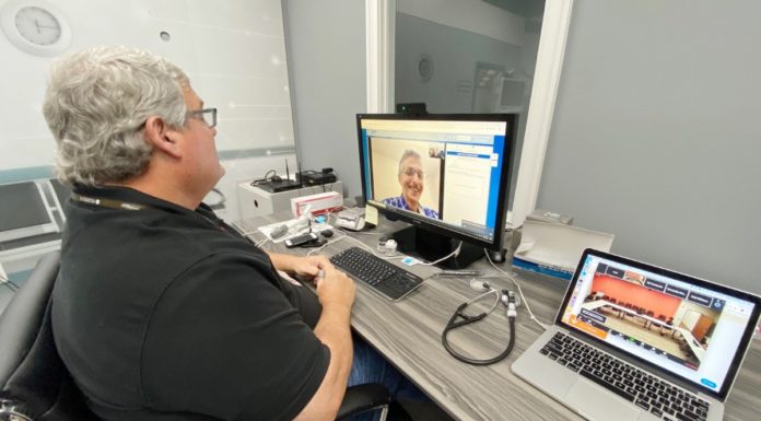 Georgia Rural Health Innovation Center Engages Georgia Partnership for Telehealth to Offer Free Telehealth Services to Rural Physicians During COVID-19 Pandemic Telehealth Demo in Waycross