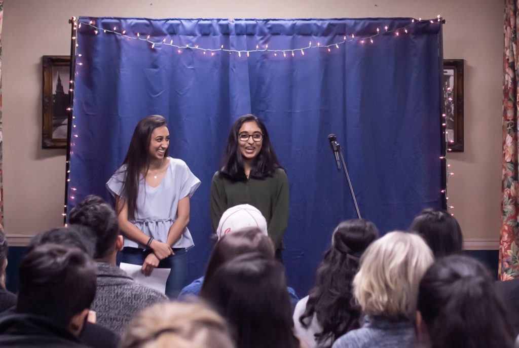 Mercer University juniors Robyn Guru, left, and Shailey Shah, pictured at a fall 2018 "Real Talk" event.