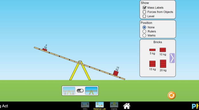 Teach kids about balance with this interactive science lab Bricks on a scale