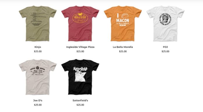 Mercer staff member starts T-shirt project to benefit Macon businesses Screen grab of T-shirts from Macon Gives a Shirt website