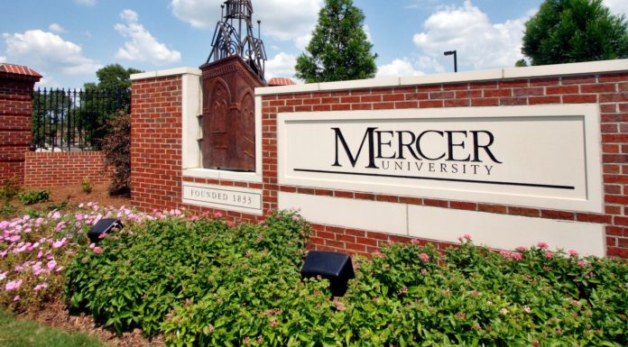 COVID-19 testing, screening required for students returning to campus Entrance to Mercer University