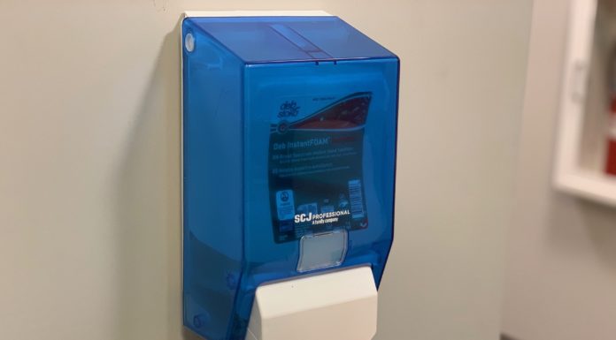 Mercer following enhanced sanitizing, disinfecting protocols Hand sanitizer dispensers have been installed in Mercer buildings.