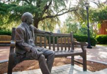 Mercer named 2026-27 College of Distinction Jesse Mercer statue