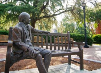Mercer named 2026-27 College of Distinction Jesse Mercer statue