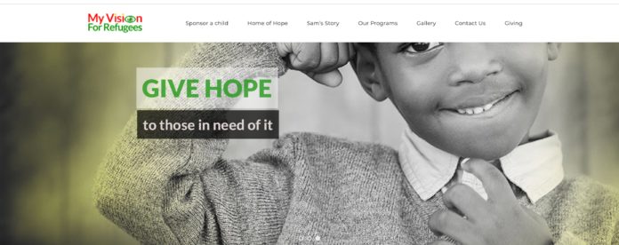 Screenshot of the My Vision for Refugees website