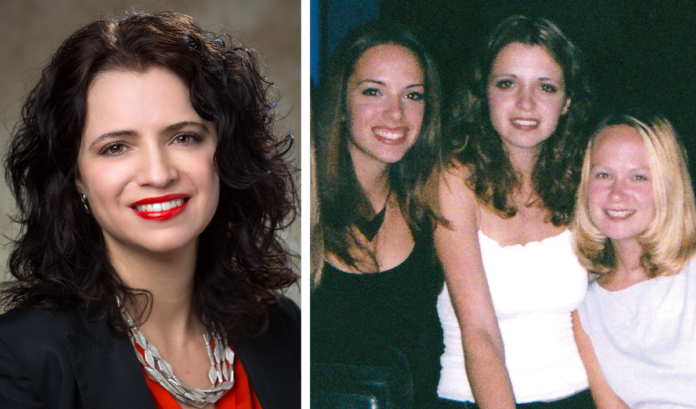 Dr. Jennifer Barkin is pictured recently (left) and during her college days (middle).