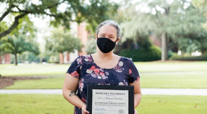 When class discussion moves online, professor sees surprising result — more engagement Abigail Dowling holds Everyday Excellence Award