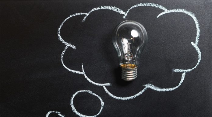 Is your quarantine business idea worth pursuing? An unlit light bulb is pictured inside a thought bubble drawn on a chalkboard