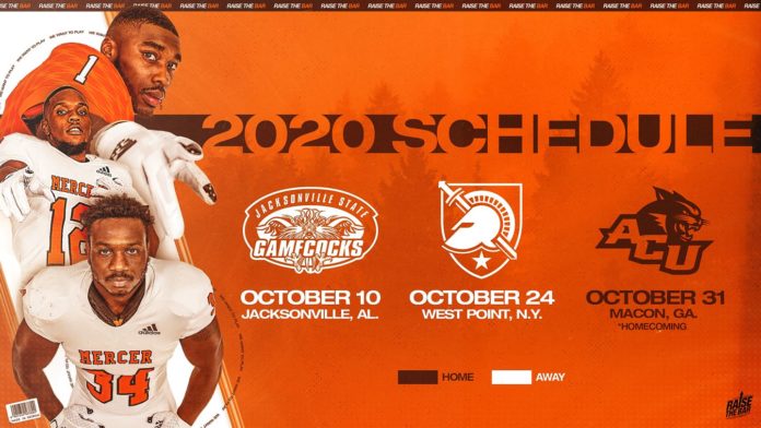 Poster of fall 2020 football schedule