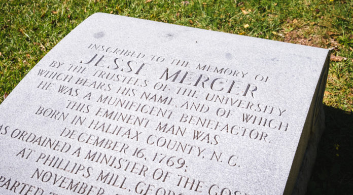 Go on a virtual Pilgrimage to Penfield Stone engraved plaque for Jesse Mercer