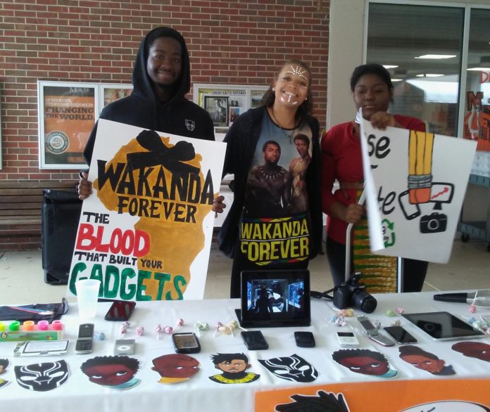 Mercer students are pictured during a similar event that Dr. Obidoa's class hosted in 2018.
