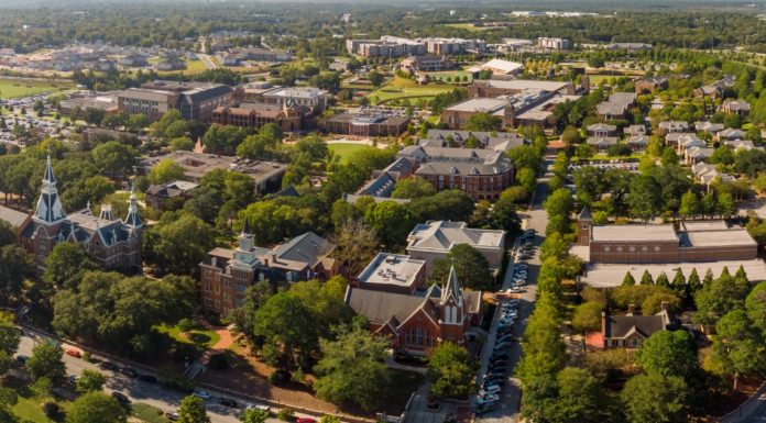 Mercer replaces spring break with midweek days off throughout semester Aerial photo of Macon campus