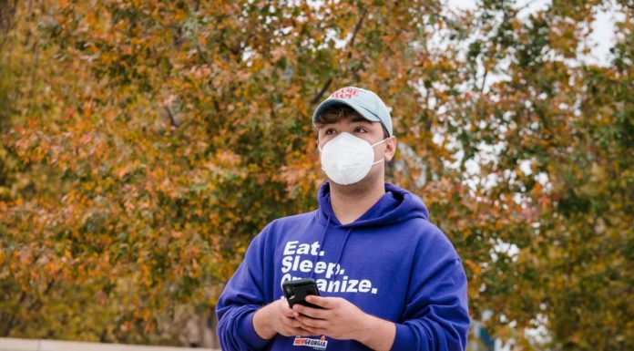 Speaking up for others is Bentley Hudgins’ mission | Mercer Memories Bentley Hudgins is pictured at a press conference on protecting the Affordable Care Act in 2020.