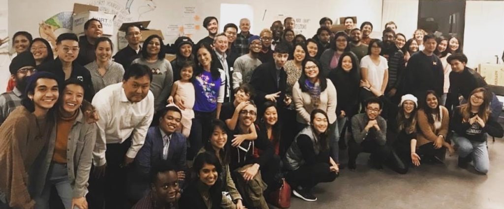 Bentley Hudgins is pictured at a base meeting for Asian Americans Advancing Justice-Atlanta meeting in 2018.