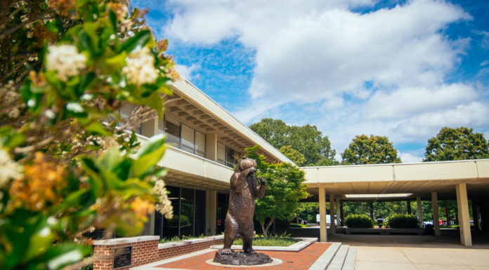 Physical therapy professor recognized with ACEWM Award of Excellence in Service Atlanta Campus Bear Statue