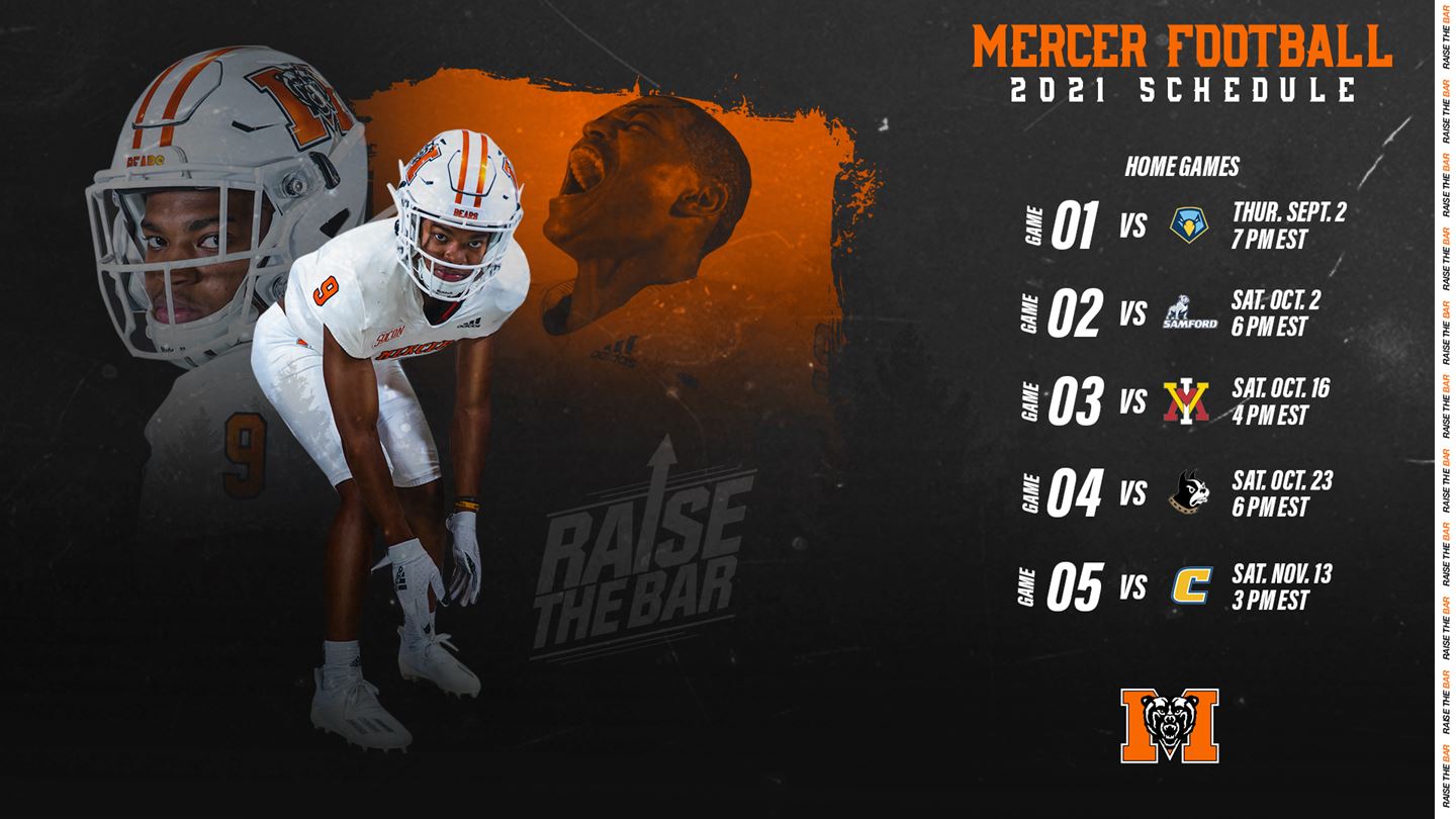 Mercer Football Schedule 2022 Mercer Announces Kickoff Times For Home Football Games - The Den