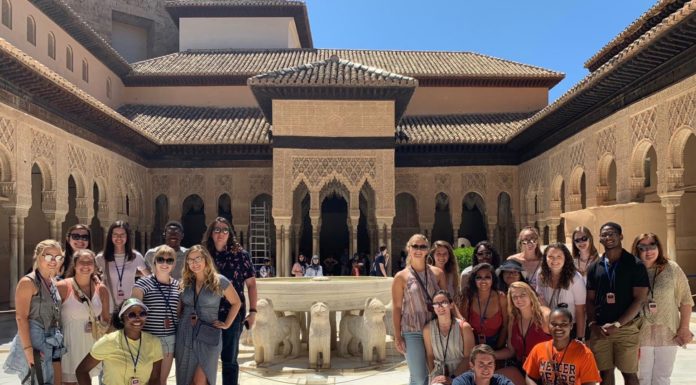 Mercer restarts in-person study abroad programs Mercer students in Spain.