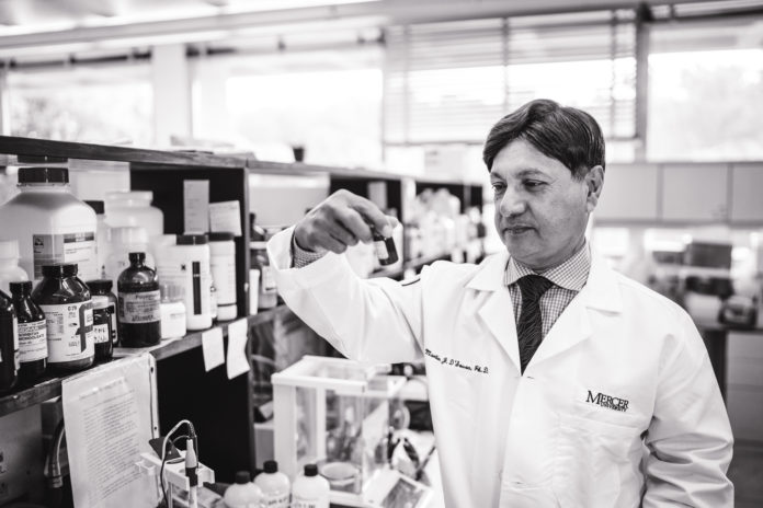 Pharmaceuitcal researcher Martin D'Souza in his lab