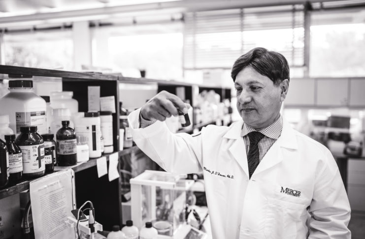 Pharmaceuitcal researcher Martin D'Souza in his lab