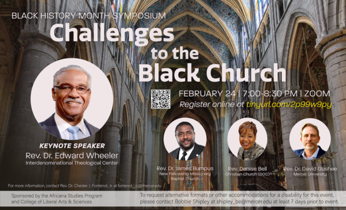 Black History Month symposium flyer