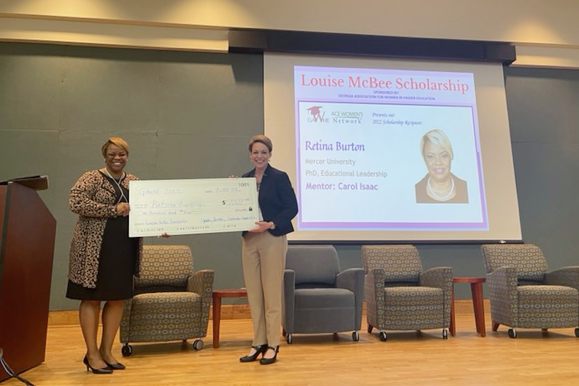 Retina Burton receives Louise McBee Scholarship