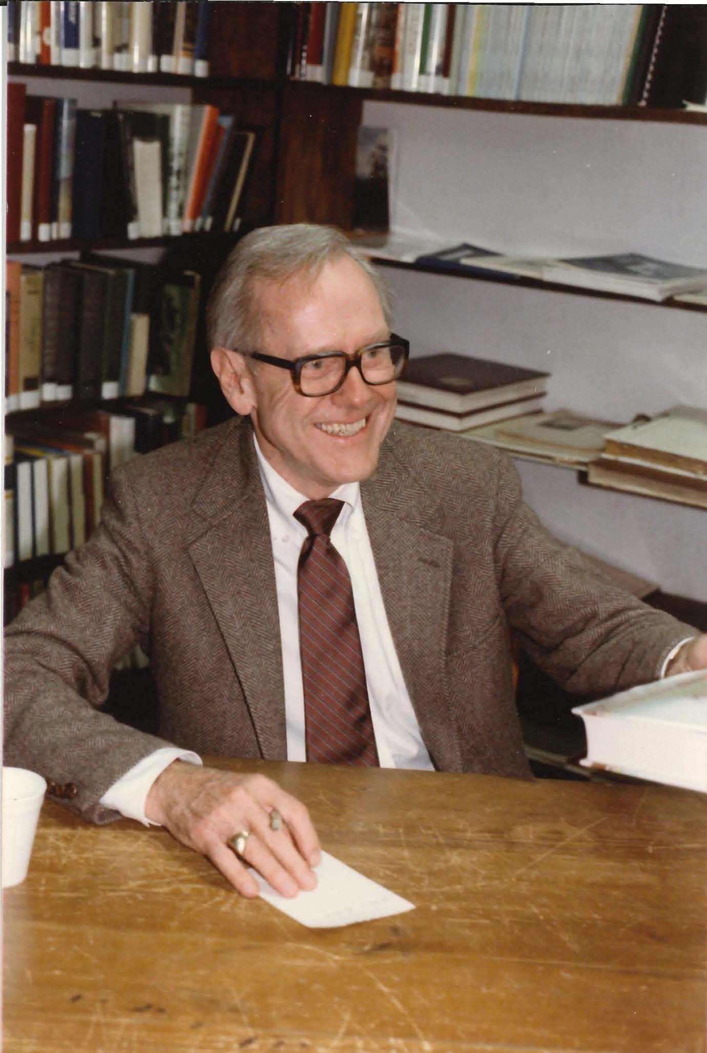 Dr. Ferrol Sams at a book signing for "The Whisper of the River" in the 1980s.