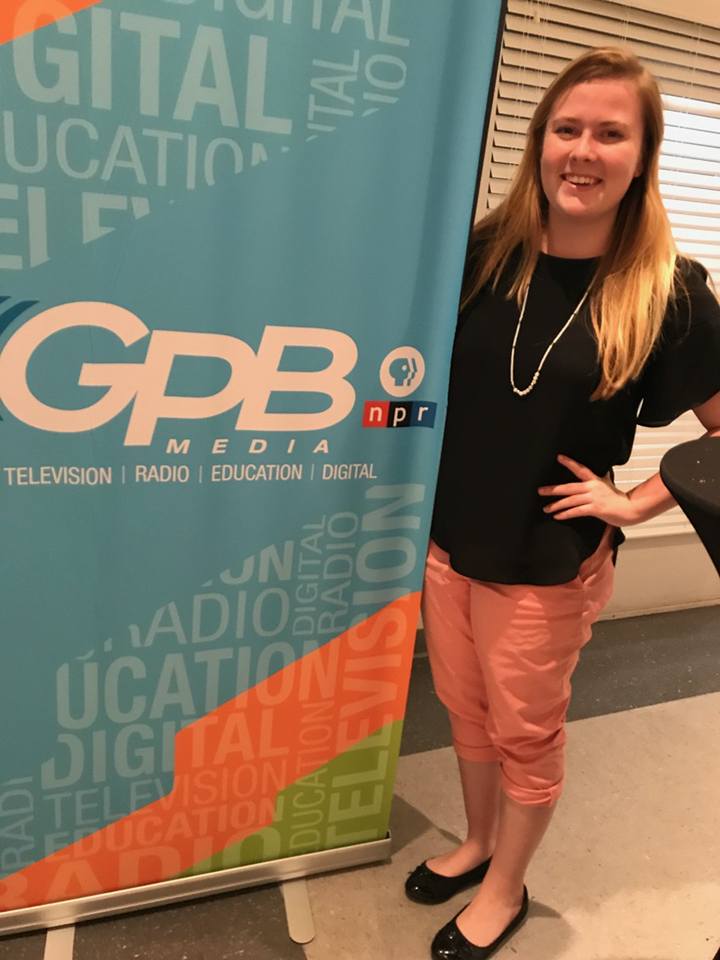 Elizabeth Tammi is shown during her internship at GPB in 2017.