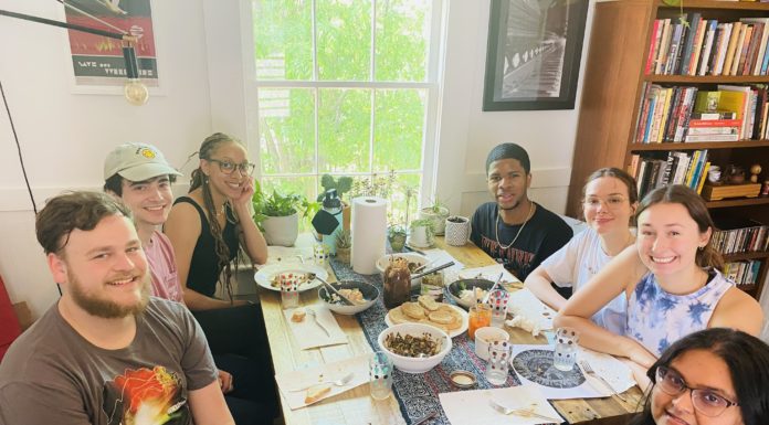 Students learn cultural anthropology concepts through sensory experiences Students in Dr. Natalie Bourdon's spring 2022 cultural anthropology class participate in a sensory workshop at her home.