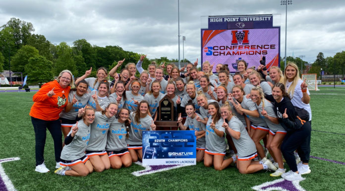 Women’s lacrosse claims Big South championship, earns 4th consecutive NCAA bid | Voice of the Bears group photo of female lacrosse players