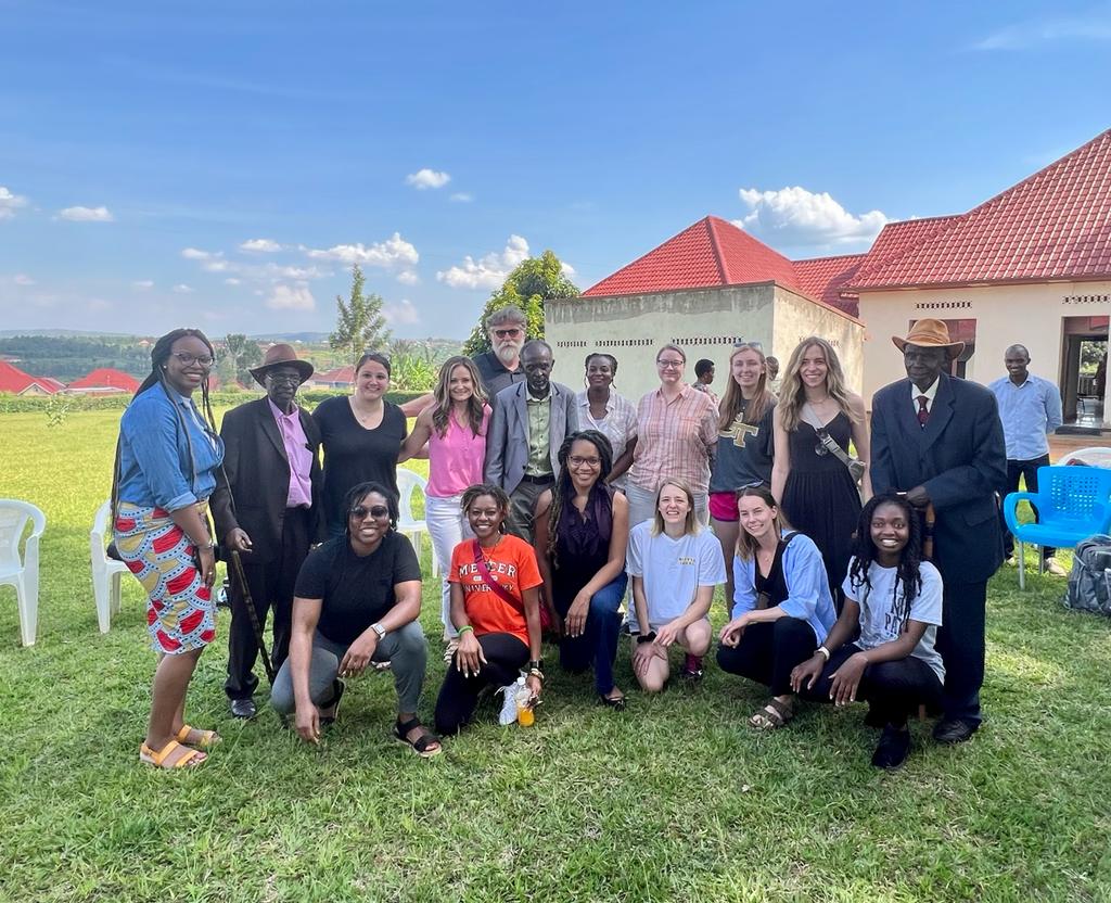 Mercer counseling students and faculty visit with genocide survivors at the Aheza Healing and Career Center, a counseling center in the Bugesera District, Ntarama Sector, Rwanda.
