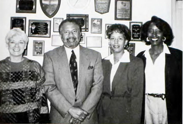 Sam Hart, second from left, is pictured with Special Services team members in the 1994 issue of The Cauldron.
