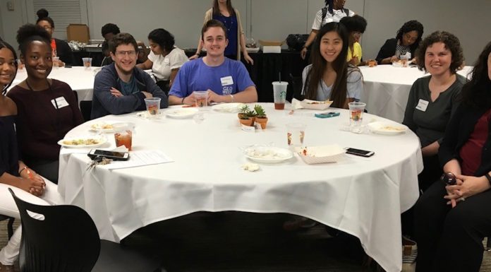 Mercer program helps first-generation students find support, success Mercer students and faculty/staff mentors are shown during a Mercer Firsts event.