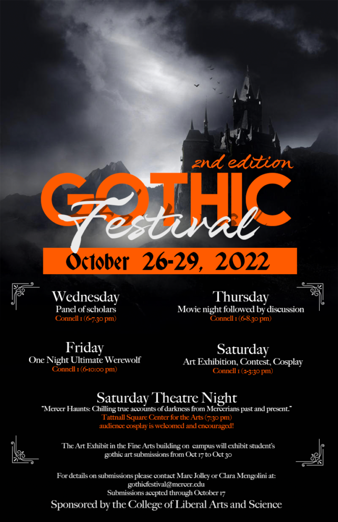 Gothic festival advertising poster