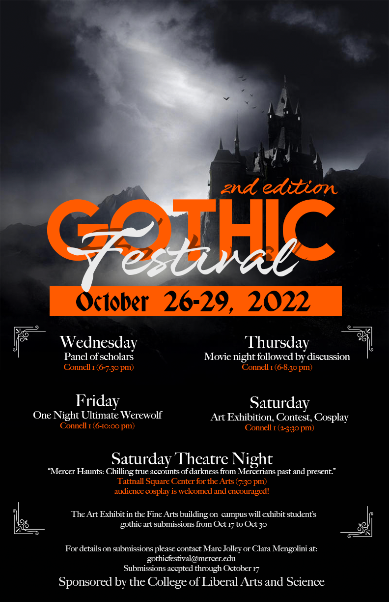 Gothic Festival celebrates art literature film on Mercer campus