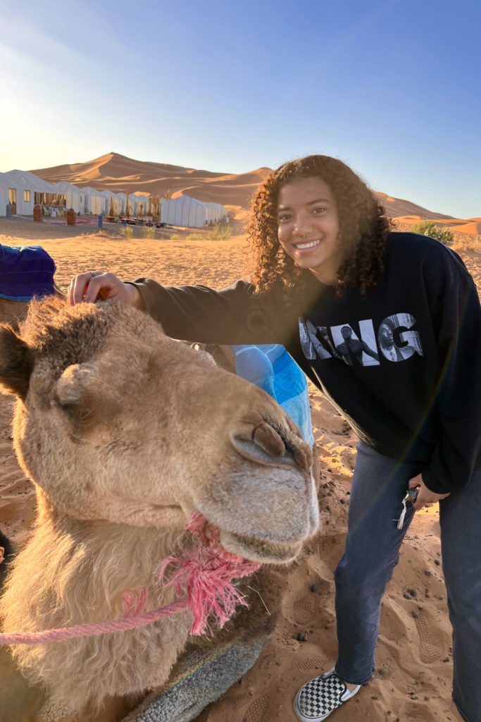 Nyiah Kelley in Morocco