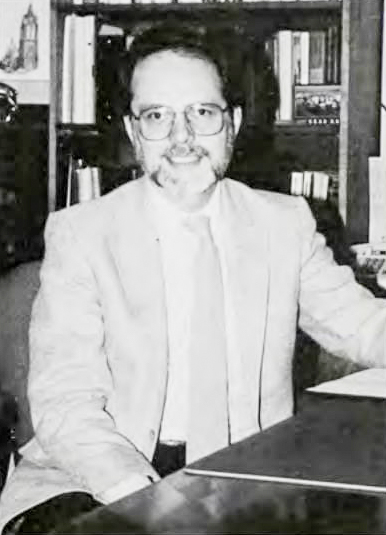 Dr. Barry Jenkins is shown in his office in 1989.