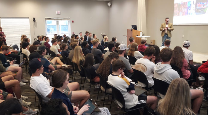 Alumnus teaches students about the value of entrepreneurship through new series Trent Coggins at Entrepreneurship Speaker Series