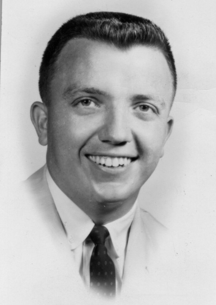 a black and white headshot of a young bob steed