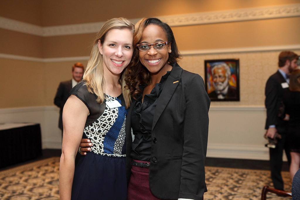 Erin Keller, right, is pictured with Cindy Strowbridge, now assistant dean of student affairs on Mercer's Atlanta campus.
