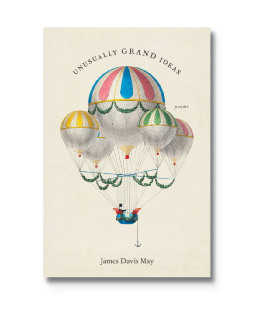 A book cover with an illustration of a colorful hot air balloon.