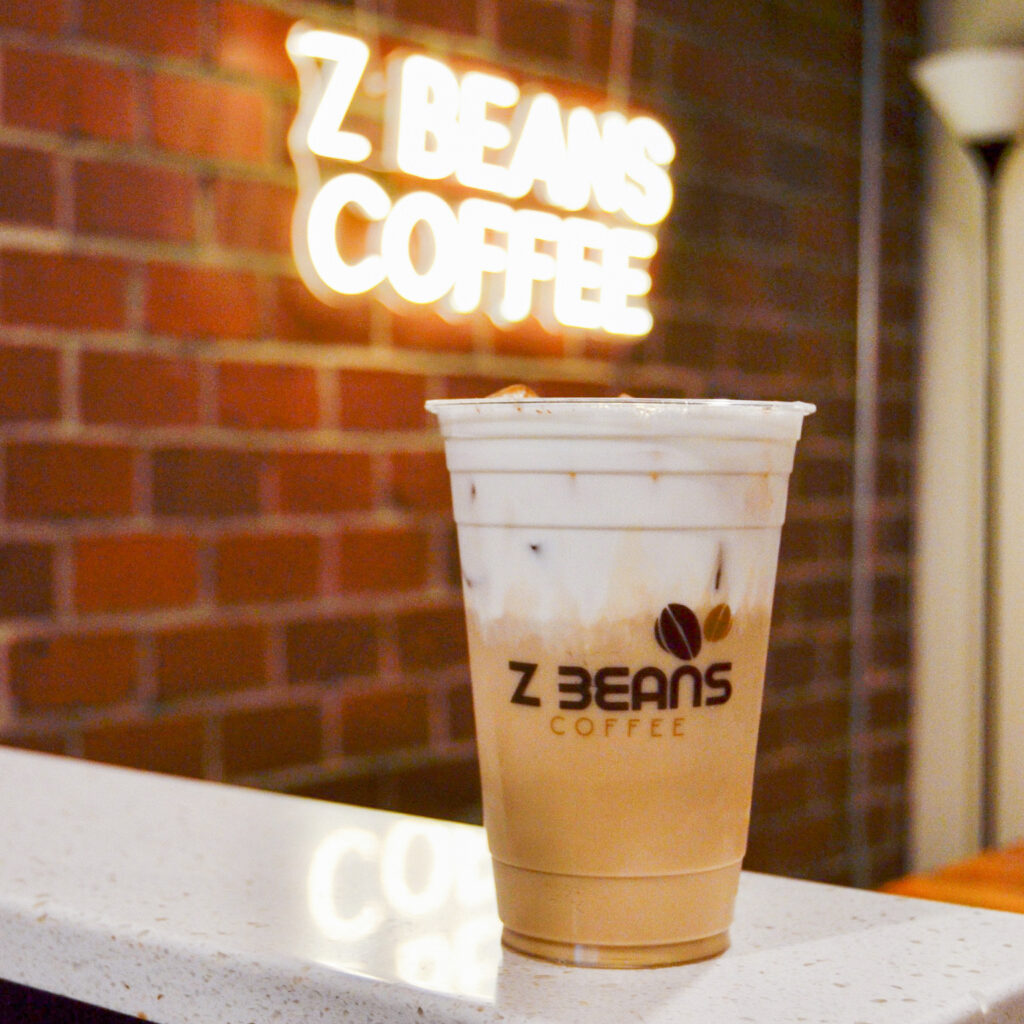 coffee in a zbeans cup