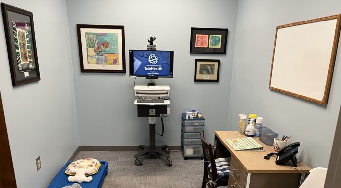 Mercer Medicine partnership allows students to see a doctor without leaving school Telehealth equipment is seen inside the nurse's office at a Harris County school.